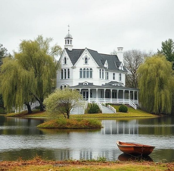 Spring Villa with Lake